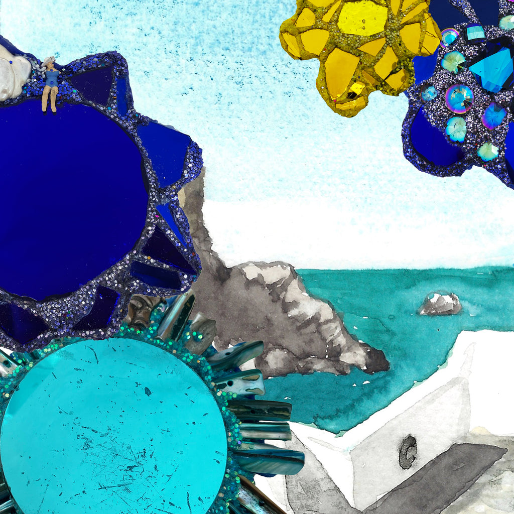 POSTCARDS FROM GREECE - NEW BROOCHES & WATERCOLOURS