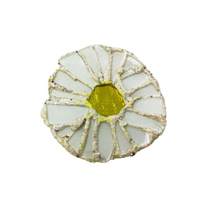 DAISY - WHITE & YELLOW FLOWER BROOCH, 2022