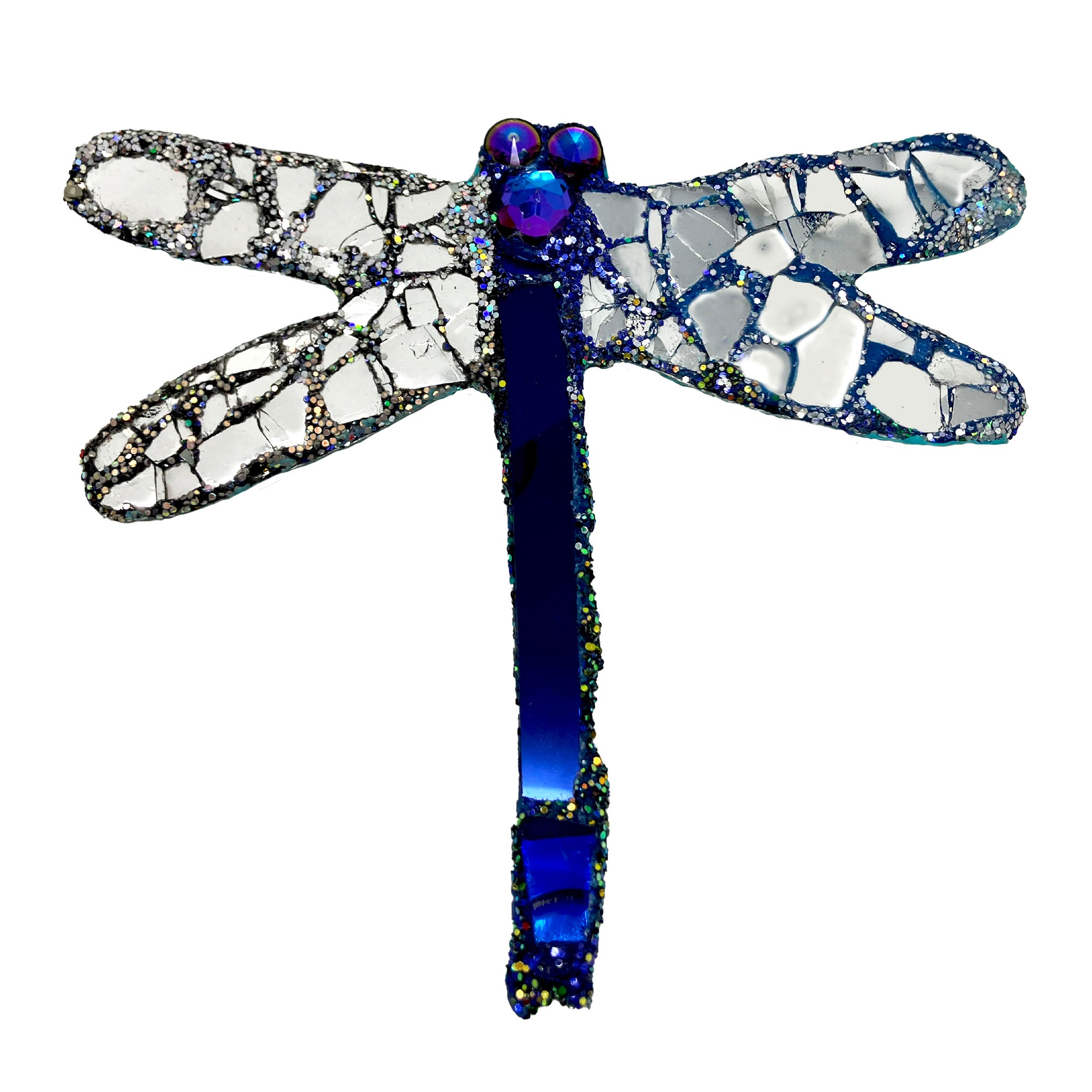 LARGE BLUE & SILVER DRAGONFLY BROOCH - MESSENGER, 2023