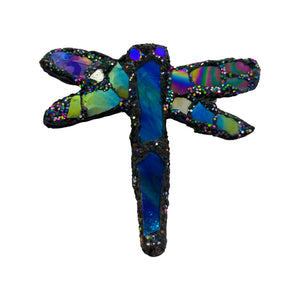 SUMMER POLLINATOR - DARK TURQUOISE DRAGONFLY BROOCH, 2023