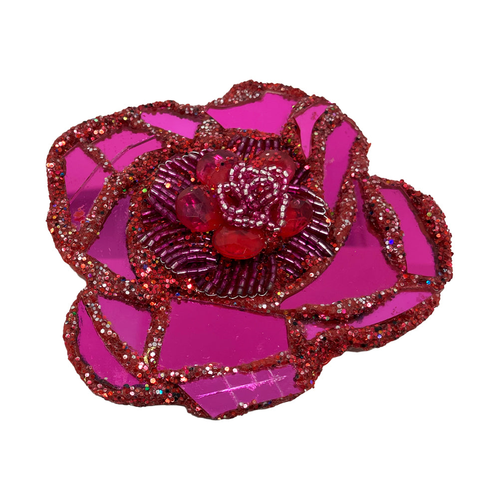 "LOVE" PINK ROSE BROOCH, 2024