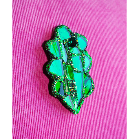 OAK LEAF - GREEN LEAF BROOCH, 2024
