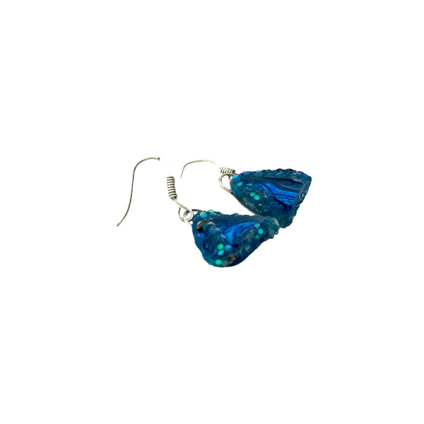 TURQUOISE TRIANGLE PENDANT EARRINGS, 2023