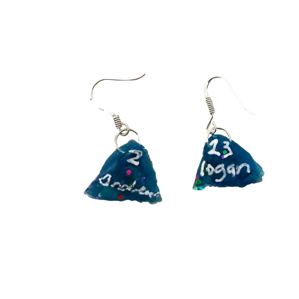 TURQUOISE TRIANGLE PENDANT EARRINGS, 2023