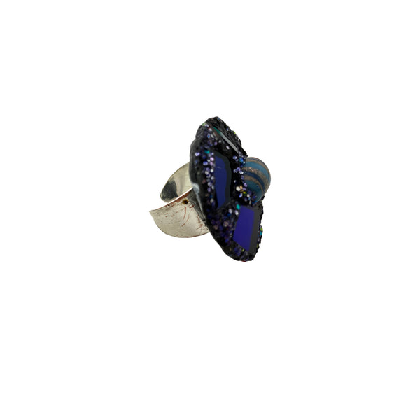 YVES KLEIN BLUE ROUND BEADED COCKTAIL RING, 2023