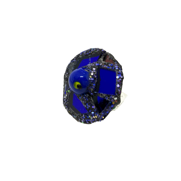BOLD IN BLUE ROUND BEADED COCKTAIL RING, 2023