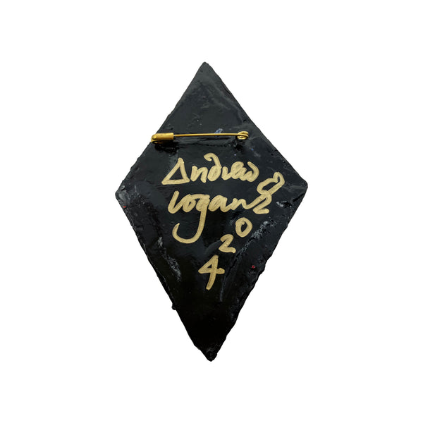 BLACK & RED DIAMOND BROOCH, 2024