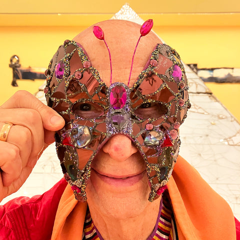 PURPLE PEACOCK POLLINATOR MASK, 2025