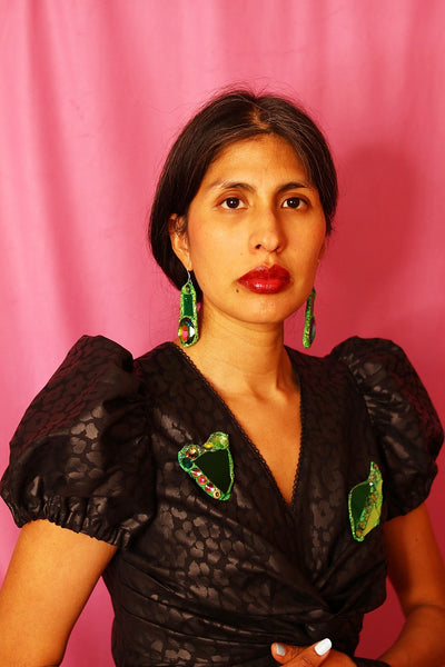 BRIGHT GREEN CRYSTAL HEART, 2024