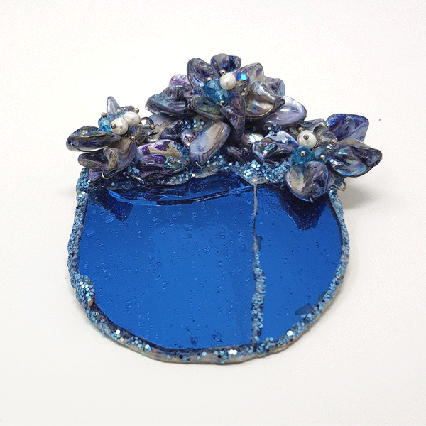 BLUE APPLE BROOCH, 1991