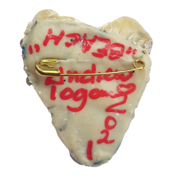 ANDREW LOGAN HEART BROOCH