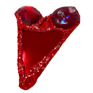 ANDREW LOGAN HEART BROOCH