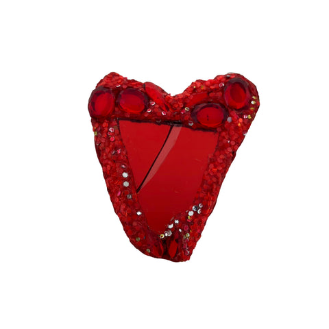 TINY RED HEART BROOCH, 2022