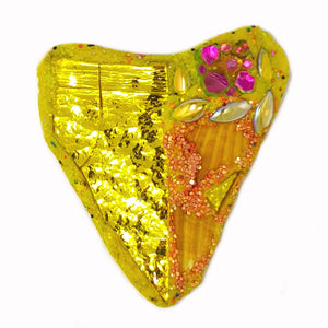 YELLOW HEART BROOCH - FRUIT