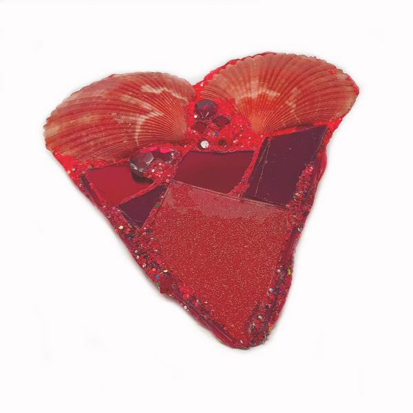 RED HEART BROOCH - SHELL SPEAK