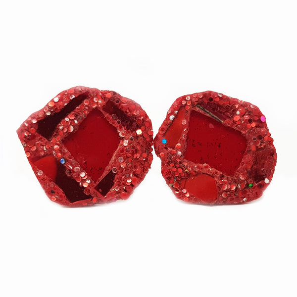 RED RHOMBUS CUFFLINKS