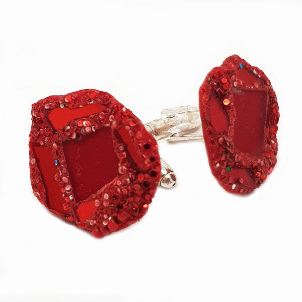 RED RHOMBUS CUFFLINKS