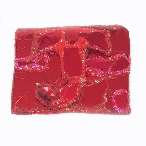 RED J LETTER BROOCH - JOY