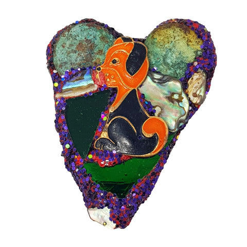 Andrew Logan Heart Brooch