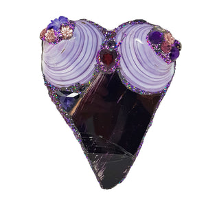 ANDREW LOGAN HEART BROOCH