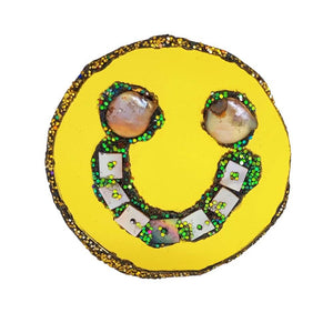 Andrew Logan Smiley Face brooch