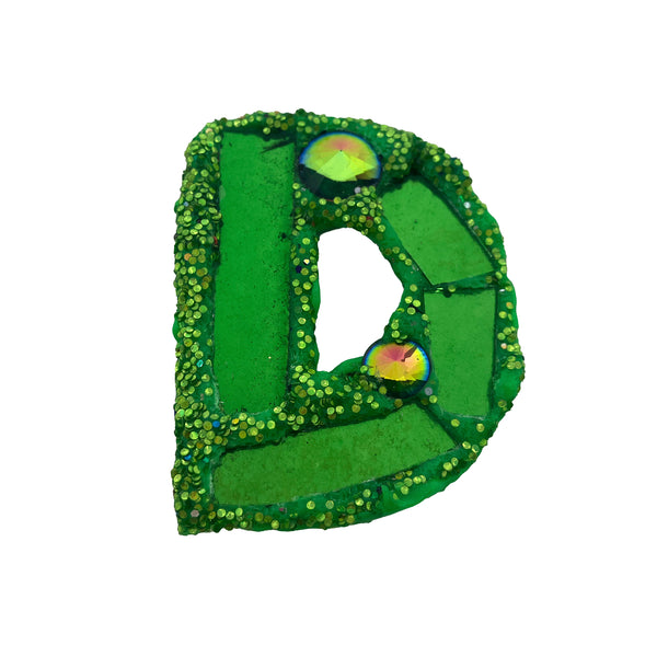 GREEN ALPHABET - LETTER BROOCHES