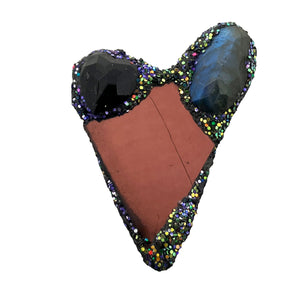 H. N. Y. - PURPLE & BLUE HEART BROOCH, 2022